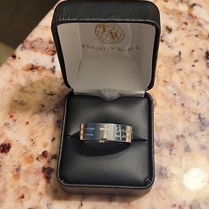 Mens Tungsten ring size 12.5, width 8mm
